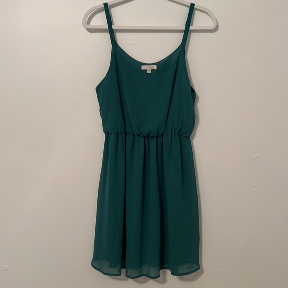 Lush Teal Blue Mini Dress - Picture 2 of 3